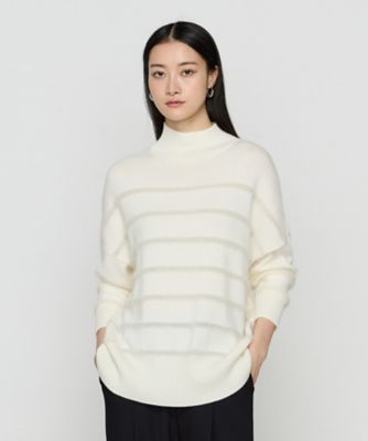 ＜COMME CA TALL (Women/大きいサイズ)＞〔　ＴＡＬＬサイズ　〕　モヘアボーダー　プルオーバー（３４５７ＩＩ１４）