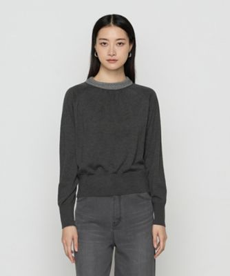 COMME CA TALL (Women/大きいサイズ)/コムサ トール 〔 TALLサイズ 〕 セミウーステッドヤーン プルオーバー(3458II15)