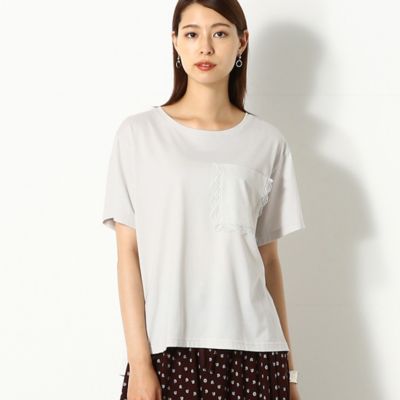 ＜COMME CA TALL (Women/大きいサイズ)＞〔ＴＡＬＬサイズ〕天竺　ポケット付きＴシャツ（３４６０ＥＡ０１）