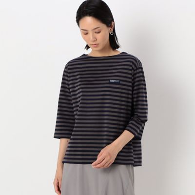 〔ＴＡＬＬサイズ〕天竺ボーダー　ボートネックＴシャツ（３４６０ＥＡ０４）