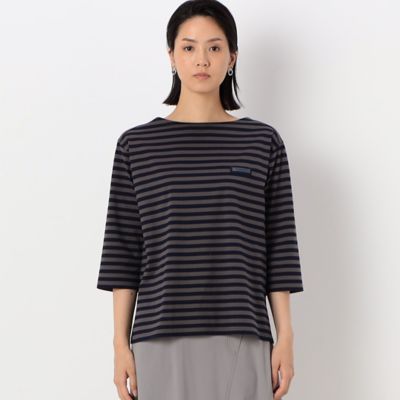 〔ＴＡＬＬサイズ〕天竺ボーダー　ボートネックＴシャツ（３４６０ＥＡ０４）