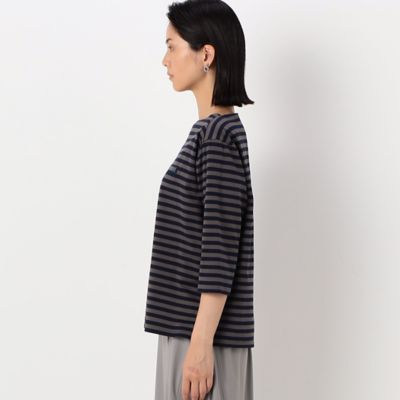 〔ＴＡＬＬサイズ〕天竺ボーダー　ボートネックＴシャツ（３４６０ＥＡ０４）