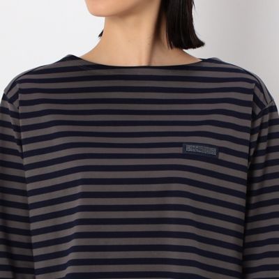 〔ＴＡＬＬサイズ〕天竺ボーダー　ボートネックＴシャツ（３４６０ＥＡ０４）