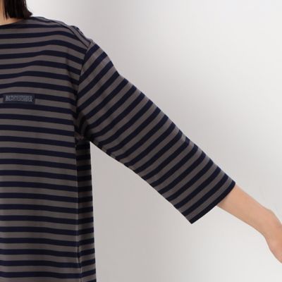 〔ＴＡＬＬサイズ〕天竺ボーダー　ボートネックＴシャツ（３４６０ＥＡ０４）