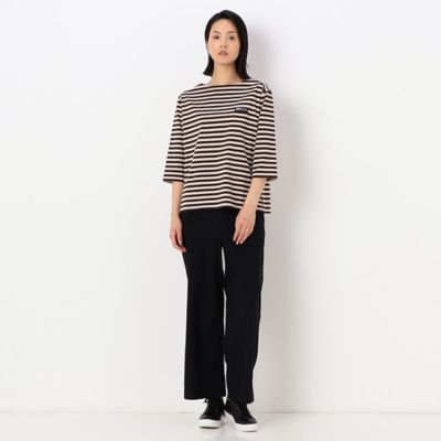 〔ＴＡＬＬサイズ〕天竺ボーダー　ボートネックＴシャツ（３４６０ＥＡ０４）
