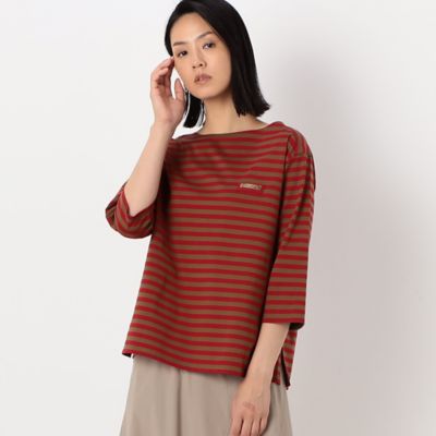 ＜三越伊勢丹/公式＞【SALE】【送料無料】COMME CA TALL (Women/大きいサイズ)/コムサ トール 〔TALLサイズ〕天竺ボーダー ボートネックTシャツ オウドイロ トップス【三越伊勢丹/公式】