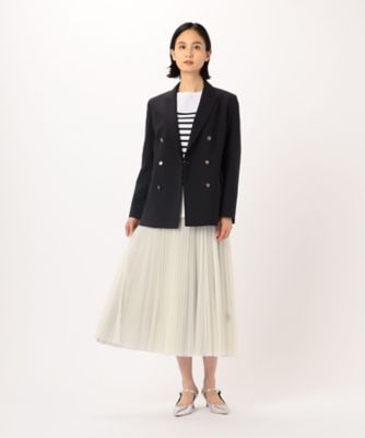 〔　ＴＡＬＬサイズ　〕　パネルポンチボーダー　スリット袖Ｔシャツ（３４６０ＥＧ０７）