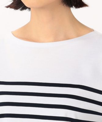 〔　ＴＡＬＬサイズ　〕　パネルポンチボーダー　スリット袖Ｔシャツ（３４６０ＥＧ０７）