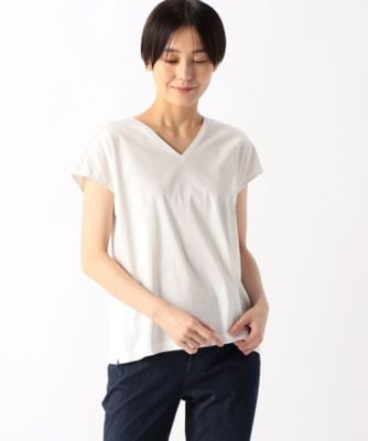 ＜COMME CA TALL (Women/大きいサイズ)＞〔　ＴＡＬＬサイズ　〕　スムース　Ｖネックプルオーバー（３４６０ＥＧ１２）
