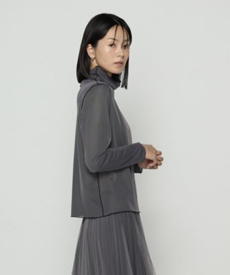 ＜COMME CA TALL (Women/大きいサイズ)＞〔　ＴＡＬＬサイズ　〕　ソフトチュール×ウーリー分繊トリコット広巾　プルオーバー（３４６０ＥＭ０５）