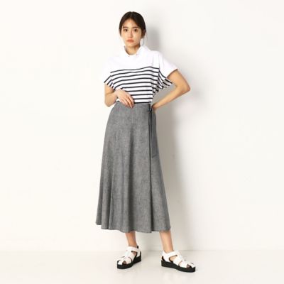 〔ＴＡＬＬサイズ〕シルケット天竺ボーダー　ハイネックプルオーバー（３４６０ＥＹ１０）