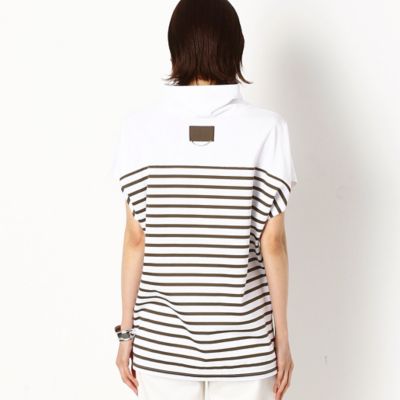 〔ＴＡＬＬサイズ〕シルケット天竺ボーダー　ハイネックプルオーバー（３４６０ＥＹ１０）