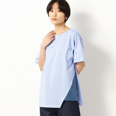 〔ＴＡＬＬサイズ〕【レイヤード】シルケット天竺ボーダー　プルオーバー（３４６０ＥＹ１７）