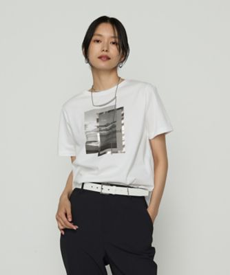 ＜COMME CA TALL (Women/大きいサイズ)＞〔　ＴＡＬＬサイズ　〕　スーピマコットンポンチ　フォトＴシャツ（３４６０ＴＭ０１）