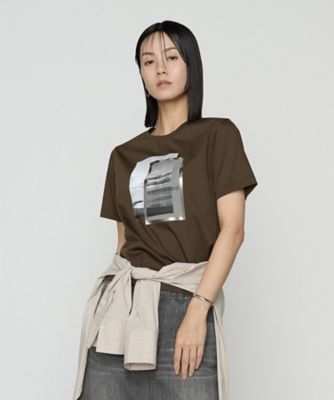 ＜COMME CA TALL (Women/大きいサイズ)＞〔　ＴＡＬＬサイズ　〕　スーピマコットンポンチ　フォトＴシャツ（３４６０ＴＭ０１）