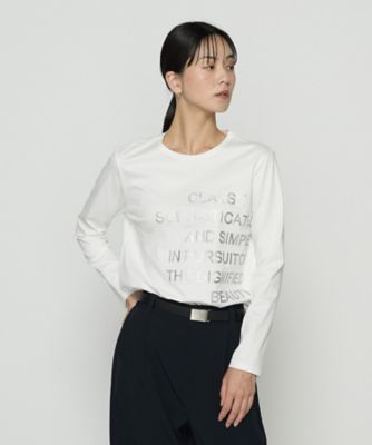 ＜COMME CA TALL (Women/大きいサイズ)＞〔　ＴＡＬＬサイズ　〕　スーピマバイオシルスムース　パーパスＴシャツ（３４６０ＴＭ０４）