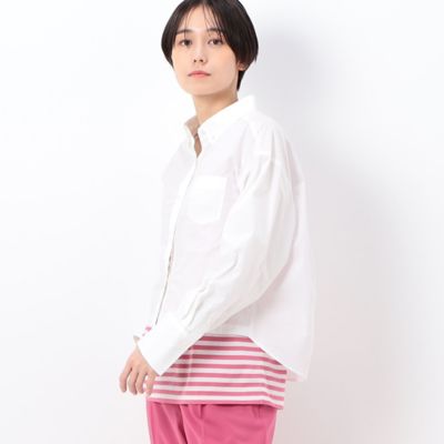 〔　ＴＡＬＬサイズ　〕　オーガニックコットンマグワッシャー　クロップド丈シャツ（３４７１ＨＣ１６）