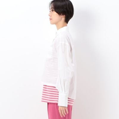 〔　ＴＡＬＬサイズ　〕　オーガニックコットンマグワッシャー　クロップド丈シャツ（３４７１ＨＣ１６）