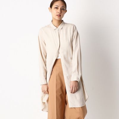 AIR ROOM PRODUCTS ロングシャツ ヴィンテージ【サイズ1】日本製 TALLサイズ〕ストライプ柄 ヴィンテージライク ロングシャツ