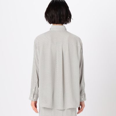 〔　ＴＡＬＬサイズ　〕　【セットアップ対応】バックサテンアムンゼン幾何小紋柄　シャツ（３４７２ＨＧ０６）
