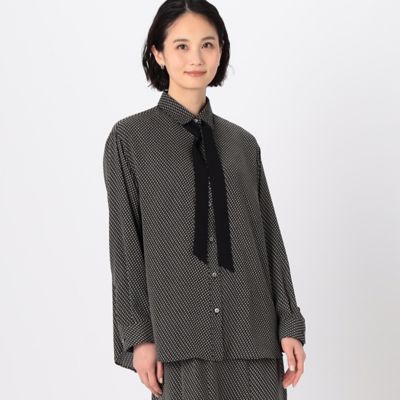 〔　ＴＡＬＬサイズ　〕　【セットアップ対応】バックサテンアムンゼン幾何小紋柄　シャツ（３４７２ＨＧ０６）