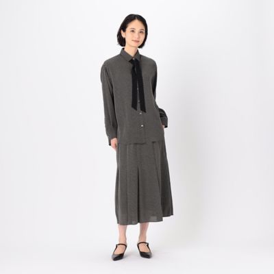 〔　ＴＡＬＬサイズ　〕　【セットアップ対応】バックサテンアムンゼン幾何小紋柄　シャツ（３４７２ＨＧ０６）