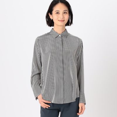 〔　ＴＡＬＬサイズ　〕　デシンストライププリント　シャツ（３４７２ＨＧ０７）