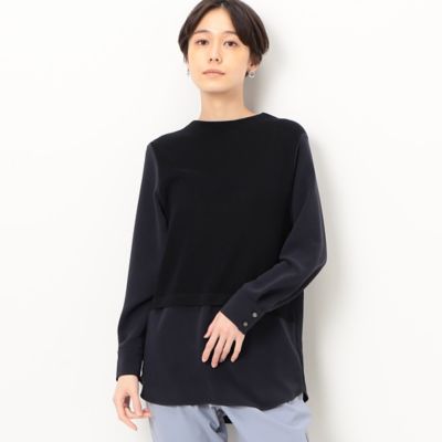 〔　ＴＡＬＬサイズ　〕　ソアパールソフト　ニットドッキングブラウス（３４７３ＢＣ０３）