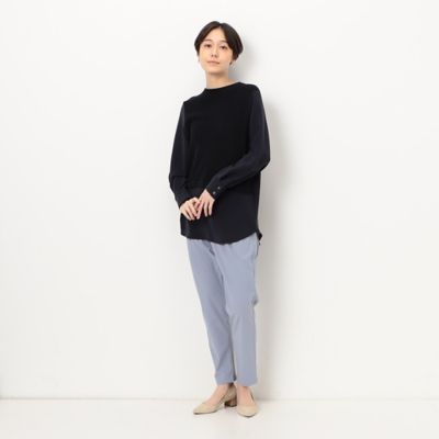 〔　ＴＡＬＬサイズ　〕　ソアパールソフト　ニットドッキングブラウス（３４７３ＢＣ０３）