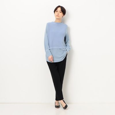 〔　ＴＡＬＬサイズ　〕　ソアパールソフト　ニットドッキングブラウス（３４７３ＢＣ０３）