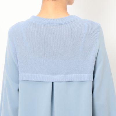 〔　ＴＡＬＬサイズ　〕　ソアパールソフト　ニットドッキングブラウス（３４７３ＢＣ０３）