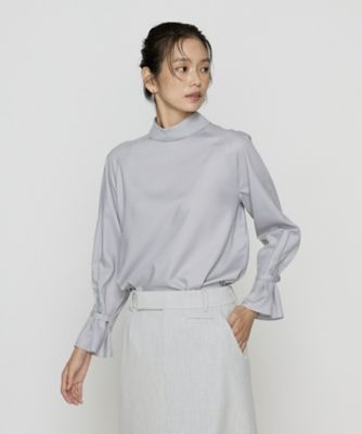 【送料無料】COMME CA TALL (Women/大きいサイズ)/コムサ トール 〔 TALLサイズ 〕 フルダルスパンマイクロピーチ ブラウス(3473BM11) サックス トップス【三越伊勢丹/公式】