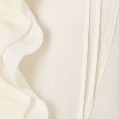 〔ＴＡＬＬサイズ〕ヴィンテージストレッチシフォン　フリルブラウス（３４７３ＨＡ０８）