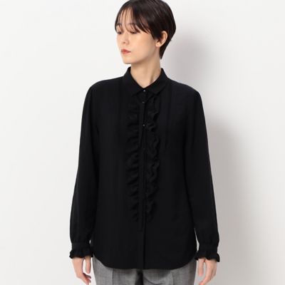 〔ＴＡＬＬサイズ〕ヴィンテージストレッチシフォン　フリルブラウス（３４７３ＨＡ０８）