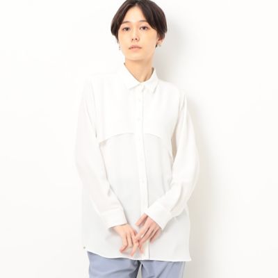 ＜COMME CA TALL (Women/大きいサイズ)＞〔　ＴＡＬＬサイズ　〕　ソアパールソフト　シャツ（３４７３ＨＣ０１）