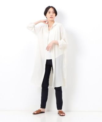 〔　ＴＡＬＬサイズ　〕　ヴィンテージストレッチシフォン　シャツ羽織り（３４７３ＨＣ１４）
