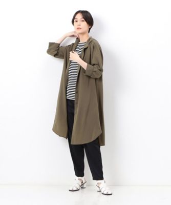 〔　ＴＡＬＬサイズ　〕　ヴィンテージストレッチシフォン　シャツ羽織り（３４７３ＨＣ１４）