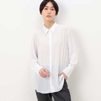 ＜COMME CA TALL (Women/大きいサイズ)＞〔　ＴＡＬＬサイズ　〕　ソアパールソフトツイル　シャツ（３４７３ＨＥ０２）