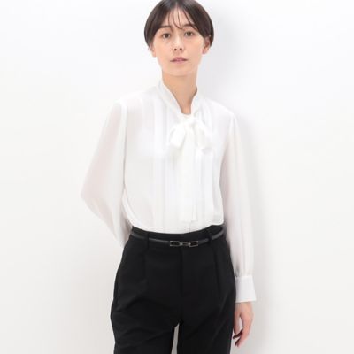 ＜COMME CA TALL (Women/大きいサイズ)＞〔　ＴＡＬＬサイズ　〕　トリアセテートツイル　ブラウス（３４７３ＨＥ０９）