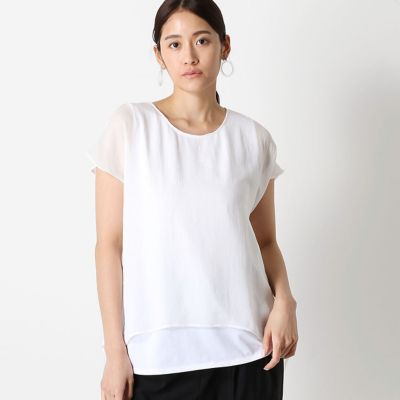 〔ＴＡＬＬサイズ〕リボン付　レイヤード風プルオーバー（３４７３ＨＴ０９）