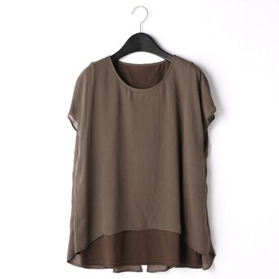 〔ＴＡＬＬサイズ〕リボン付　レイヤード風プルオーバー（３４７３ＨＴ０９）