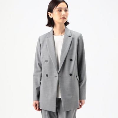 ＜COMME CA TALL (Women/大きいサイズ)＞〔　ＴＡＬＬサイズ　〕　【セットアップ対応】２ＷＡＹストレッチトロ　ダブルジャケット（３４８０ＧＧ０２）