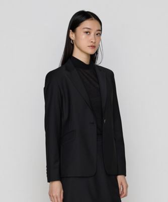 【送料無料】COMME CA TALL (Women/大きいサイズ)/コムサ トール 〔 TALLサイズ 〕【ブライトリーセットアップ/セットアップ対応】2WAYストレッチトロ シングルジャケット(3480GI01) クロ コート・ジャケット【三越伊勢丹/公式】