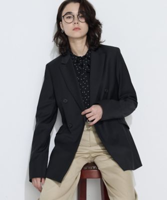 ＜COMME CA TALL (Women/大きいサイズ)＞〔　ＴＡＬＬサイズ　〕　【セットアップ対応】ストレッチトロ　ダブルジャケット（３４８０ＧＯ０２）