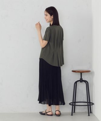 シフォンジョーゼット アシンメトリープリーツ スカート