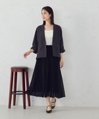 シフォンジョーゼット アシンメトリープリーツ スカート