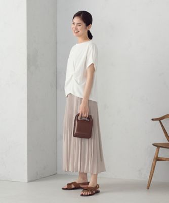 シフォンジョーゼット アシンメトリープリーツ スカート