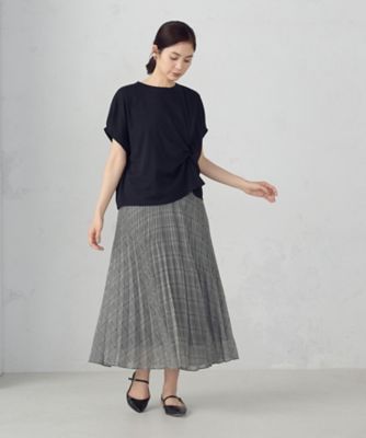 シフォンジョーゼット アシンメトリープリーツ スカート