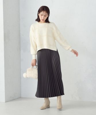 合成皮革プリーツスカート（3850FM51） | COMME CA ISM (Women