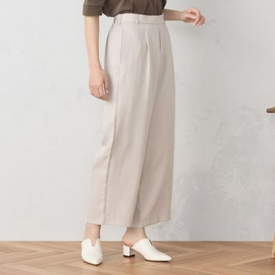 パンダ様用リネンワイドパンツ、リネン半袖ブラウス リネンライクワイドパンツ【サスティナブル】（その他パンツ